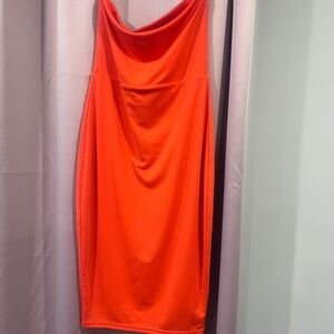 Dance & Marvel Orange Midi Dress